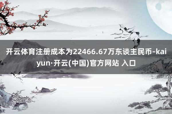开云体育注册成本为22466.67万东谈主民币-kaiyun·开云(中国)官方网站 入口