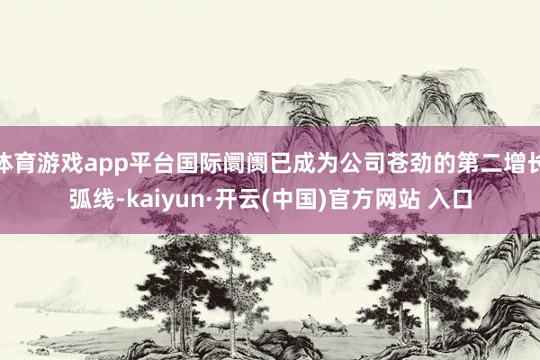   体育游戏app平台国际阛阓已成为公司苍劲的第二增长弧线-kaiyun·开云(中国)官方网站 入口