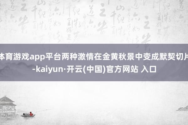   体育游戏app平台两种激情在金黄秋景中变成默契切片-kaiyun·开云(中国)官方网站 入口